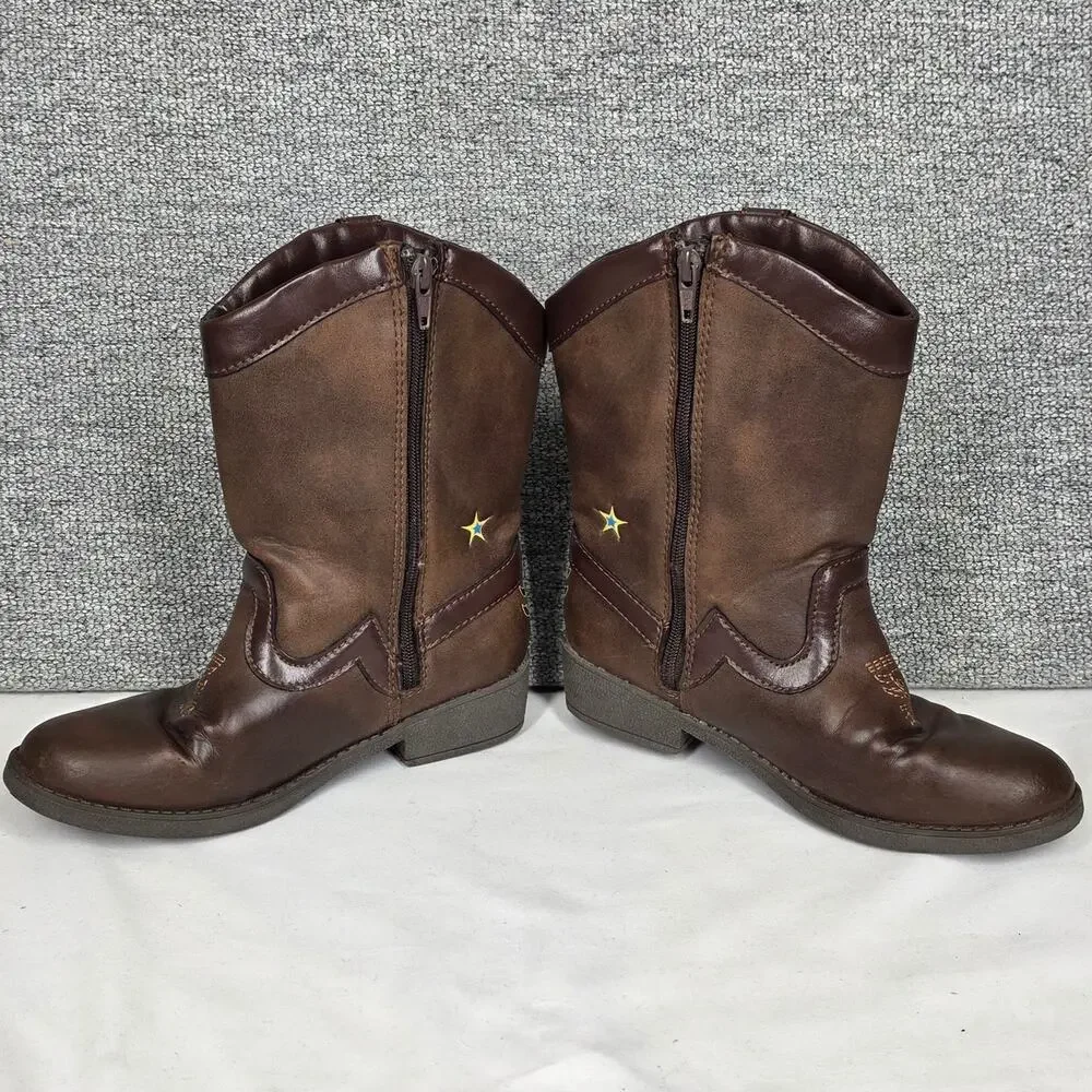 DISNEY PIXAR 2018 TOY STORY WOODY & BULLSEYE KIDS’ BROWN COWBOY BOOTS – SIZE 12